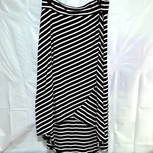 Faded Glory striped ankle skirt. Split in the front. Size large 12/14.